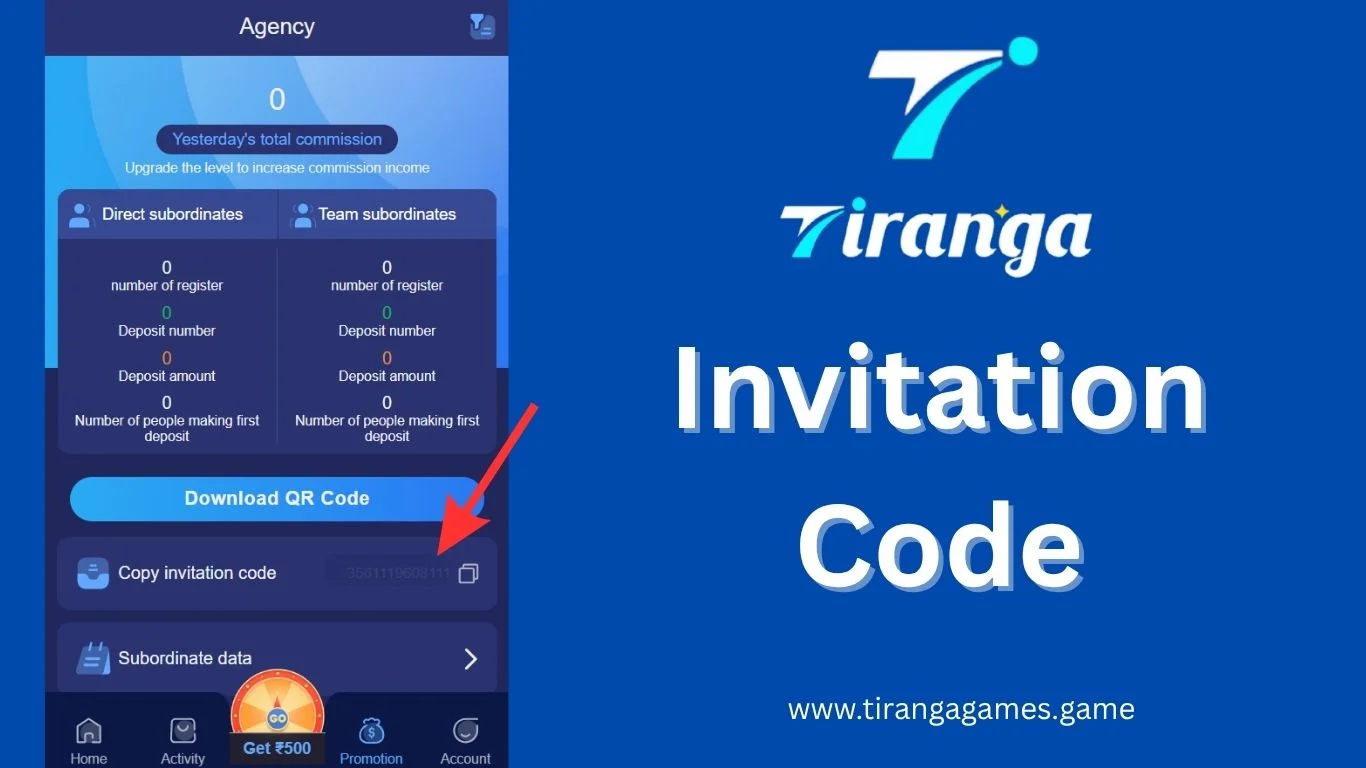 Tiranga Game invite code